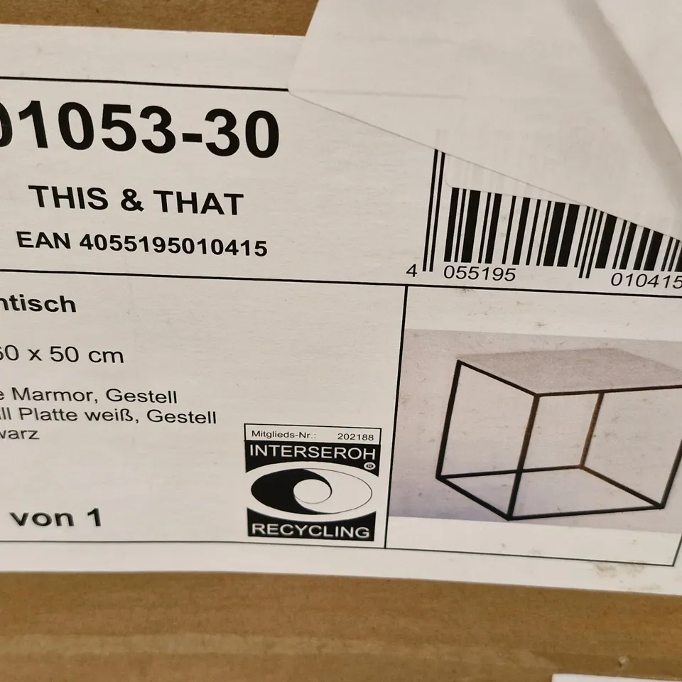 BOXED COFFEE TABLE