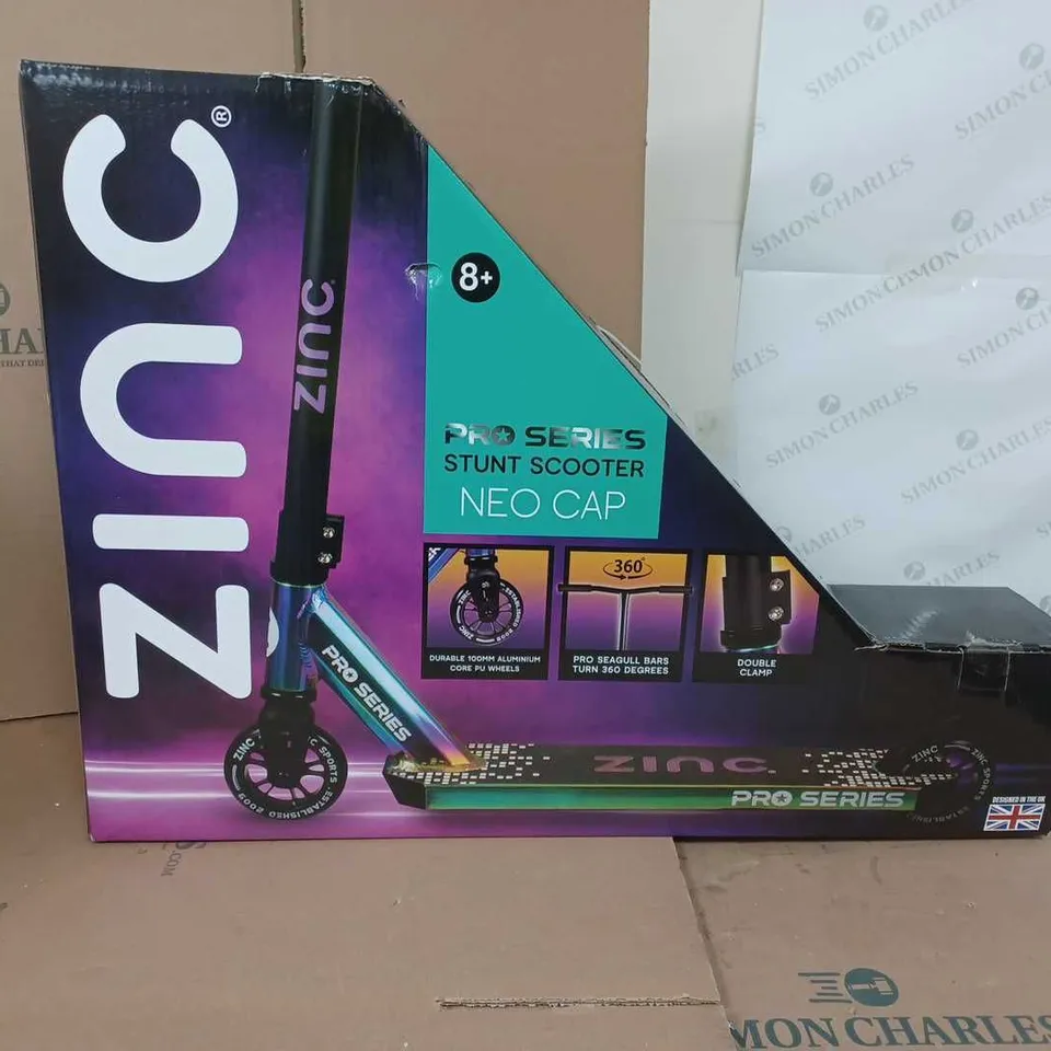 BOXED ZINC NEOCAP PRO SERIES STUNT SCOOTER RRP £79.99