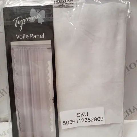 BRAND NEW TYRONE HARMONY 122CM VOILE PANEL - WHITE