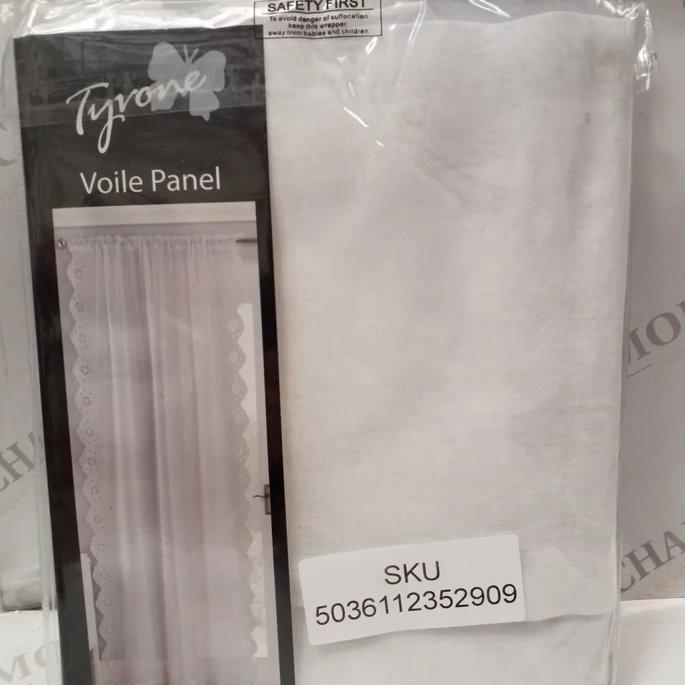 BRAND NEW TYRONE HARMONY 122CM VOILE PANEL - WHITE