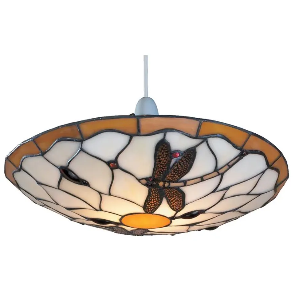 BOXED PLAINVILLE 15cm GLASS BOWL PENDANT LIGHT FITTING