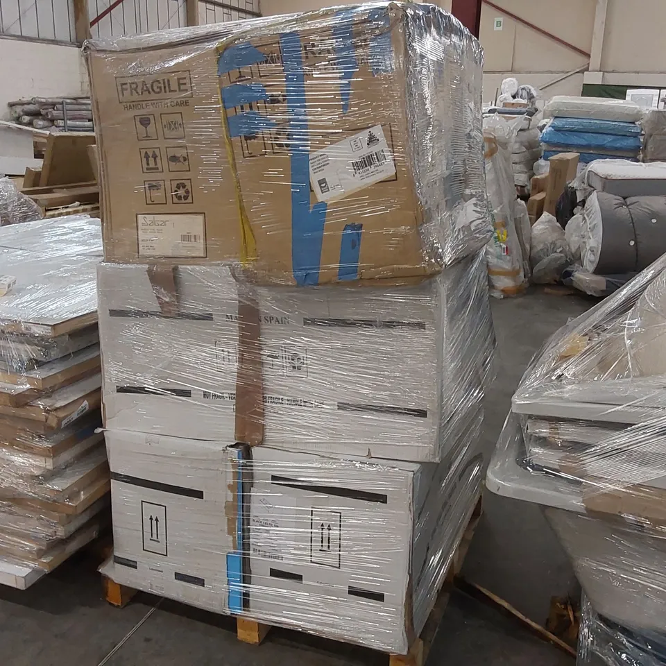 PALLET OF ASSORTED UNCHECKED BATHROOM VANITY PRODUCTS 