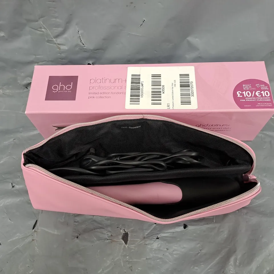 GHD PLATINUM+ PROFESSIONAL HAIR STRAIGHTENER PINK 