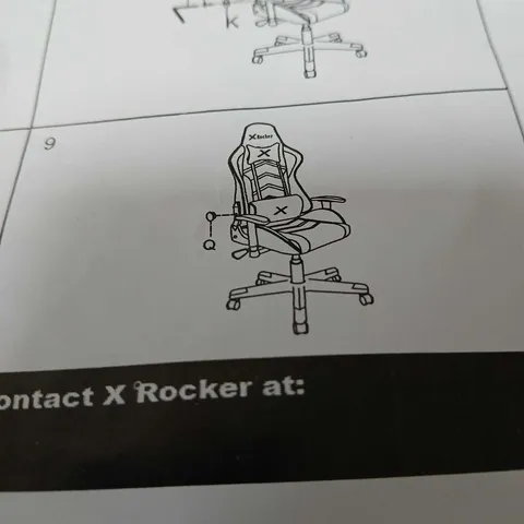 XROCKER ALPHA PC GAMING CHAIR IN BLACK - COLLECTION ONLY