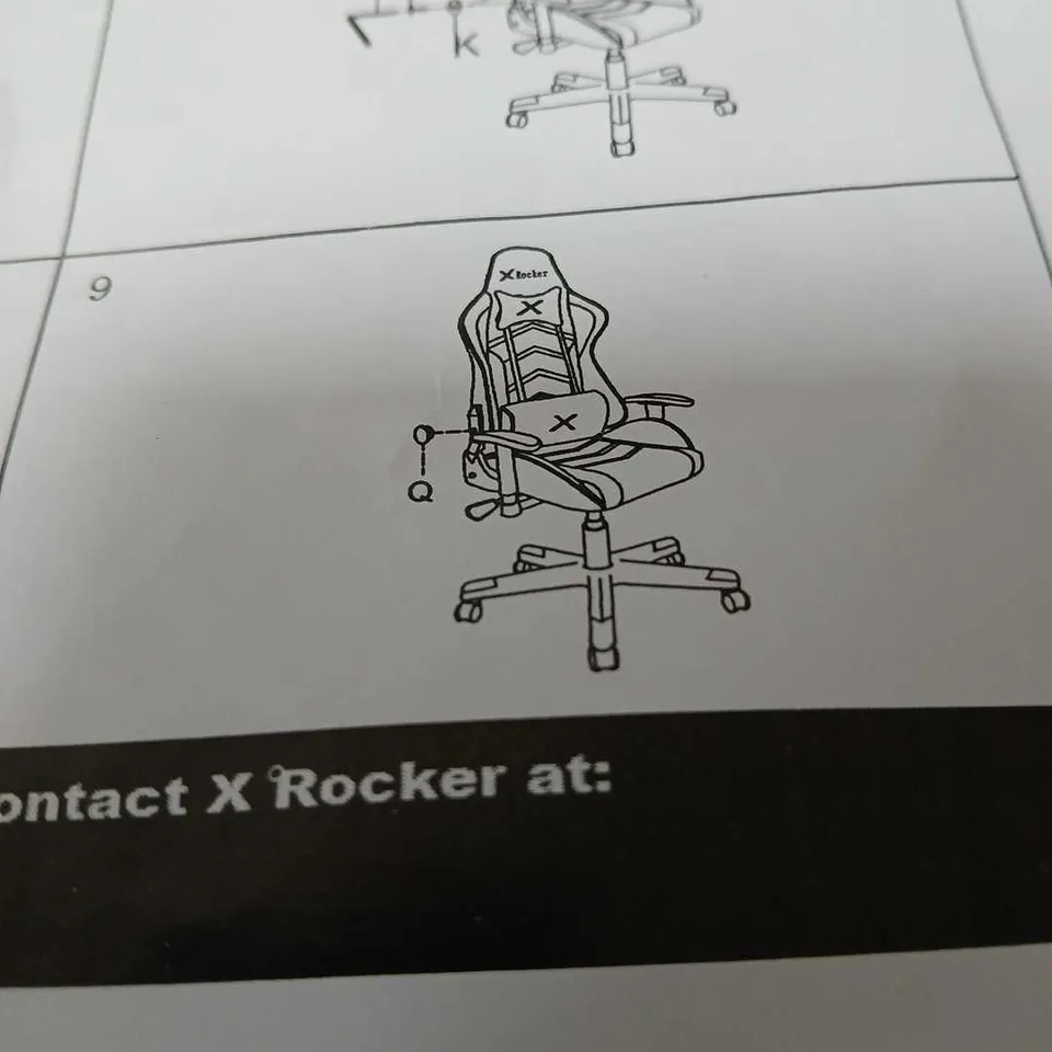 XROCKER ALPHA PC GAMING CHAIR IN BLACK - COLLECTION ONLY