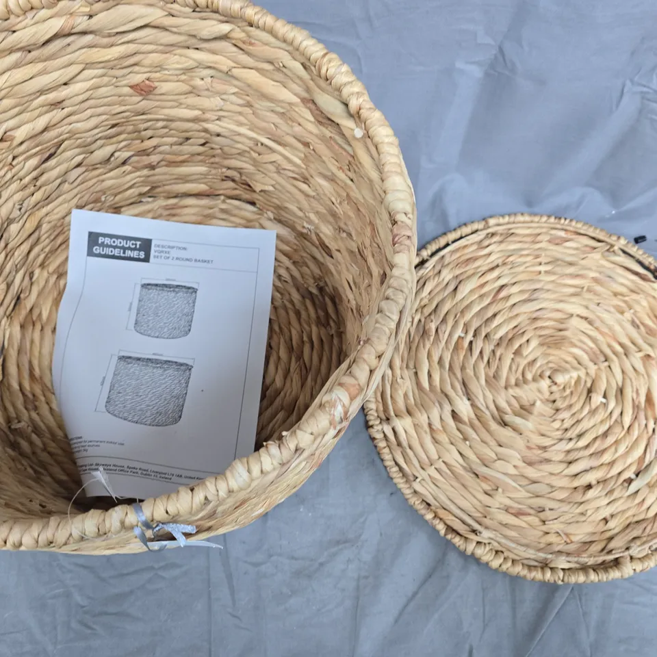 MICHELLE KEEGAN ROUND BASKET WITH LID