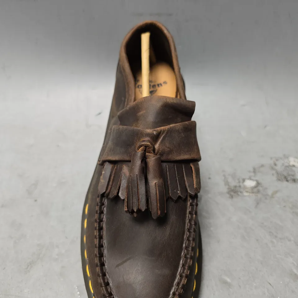 DR MARTENS SLIP ON BROWN SHOES - UK 8 