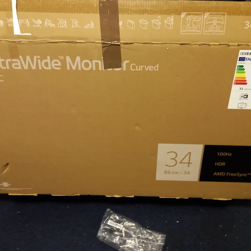 BOXED LG ULTRAWIDE CURVED 34" MONITOR - 34WR50QC