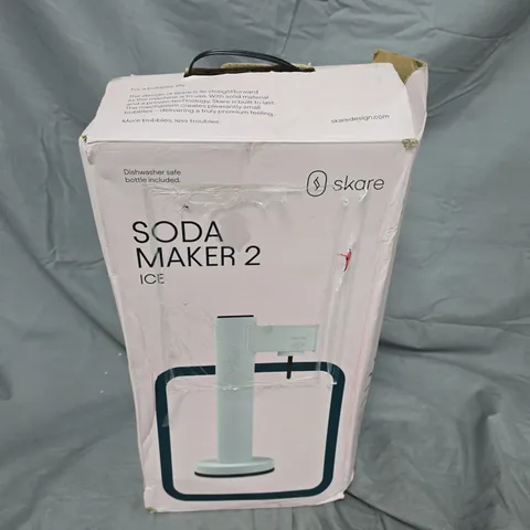 SKARE SODA MAKER 2 ICE β WHITE COUNTERTOP CARBONATOR (BOXED)