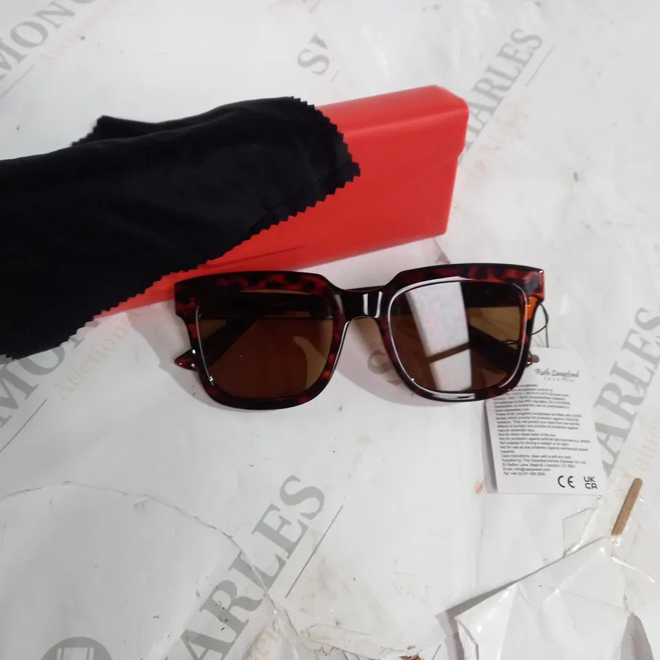 OUTLET RUTH LANGFORD SQUARE FRAME SUNGLASSES IN DARK TORTOISE SHELL
