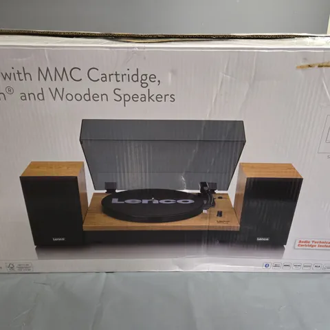 TURNTABLE WITH MMC CARTRIDGE, BLUETOOTH AND WOODEN SPEAKERS