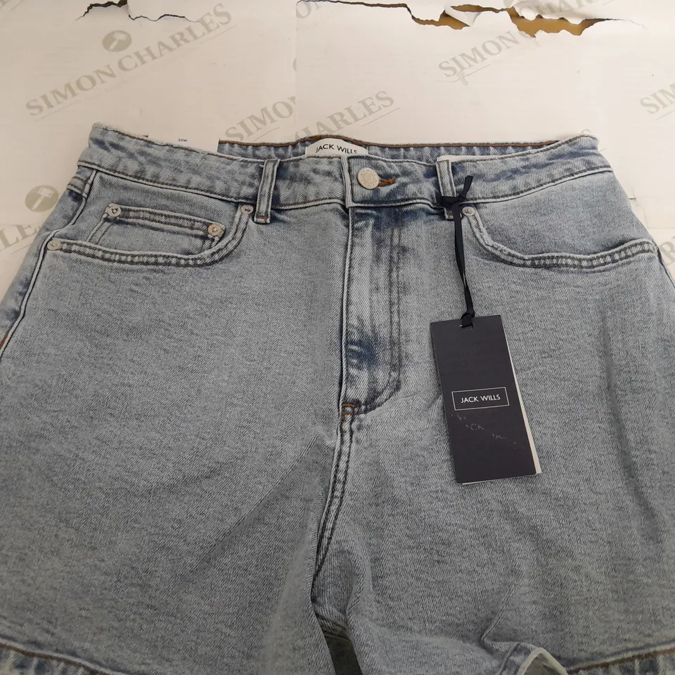 JACK WILLS DAD SHORTS IN DENIM - 30W