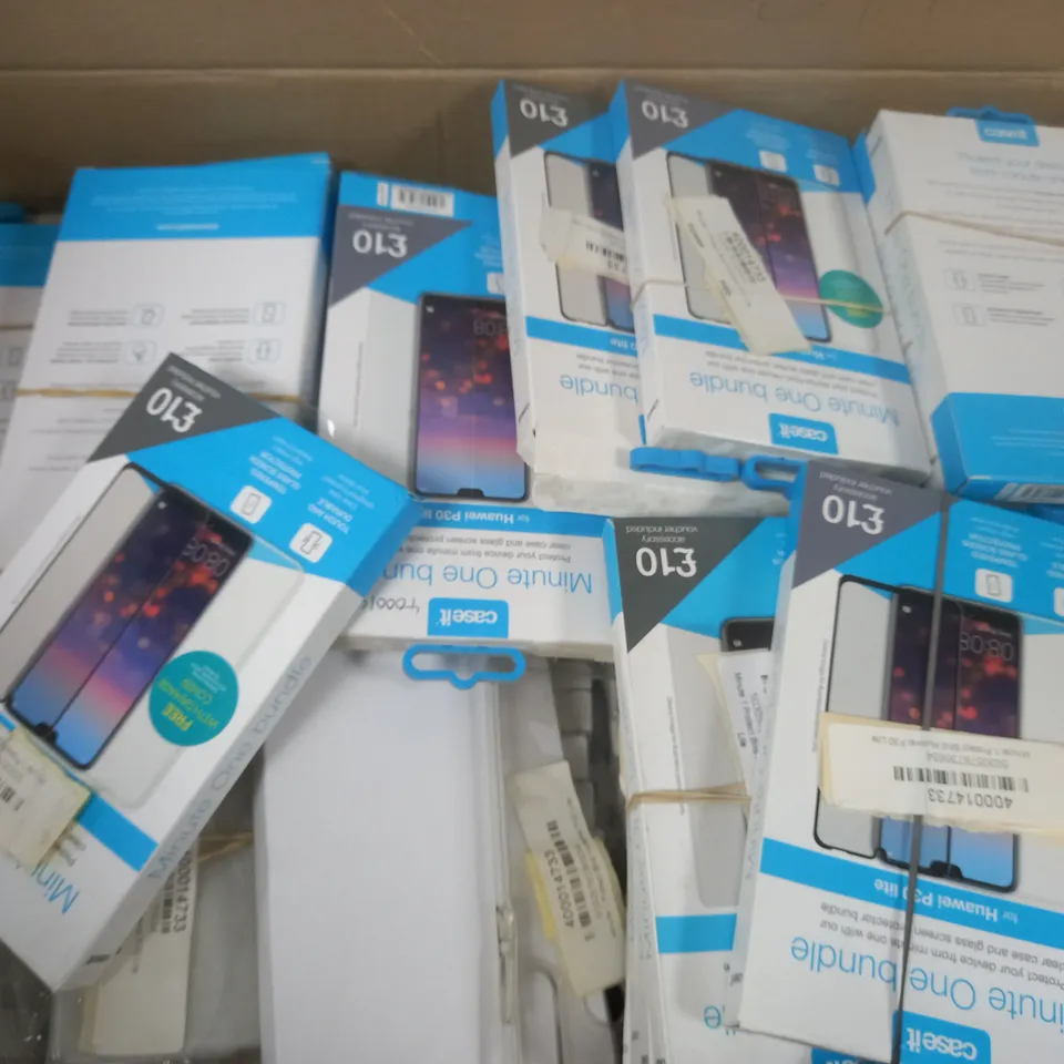 BOX OF APPROX 60CASE IT MINUTE ONE BUNDLE FOR HUAWEI P30 LITE