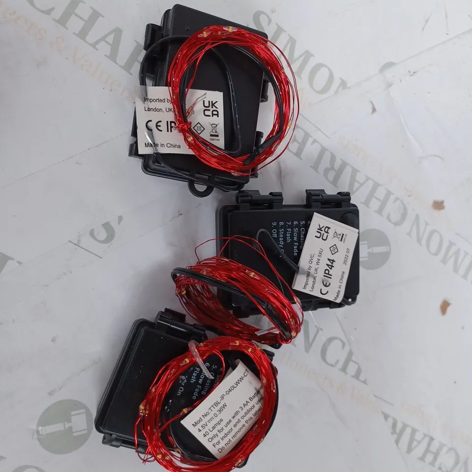 HOME REFLECTIONS INDOOR/OUTDOOR SET OF 4M RED LIGHT STRANDS WITH REMOTE