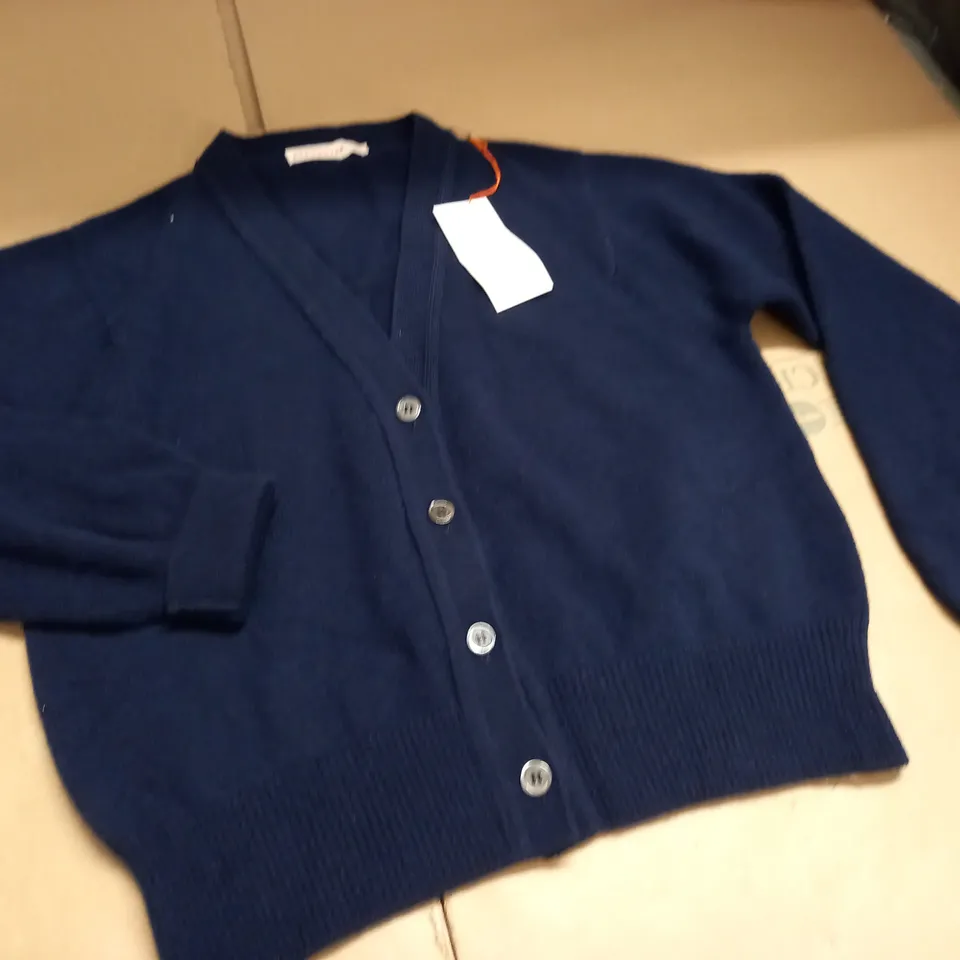 & DAUGHTER LAMBSWOOL NAVY CARDIGAN - M