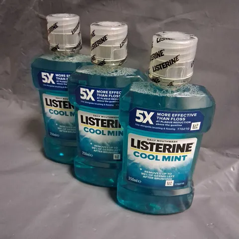 SIX BOTTLES OF LISTERINE COOL MINT MOUTH WASH 250ML