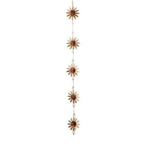 OUTLET GARDEN STORIES OUTDOOR SUNFLOWER RAIN CHAIN