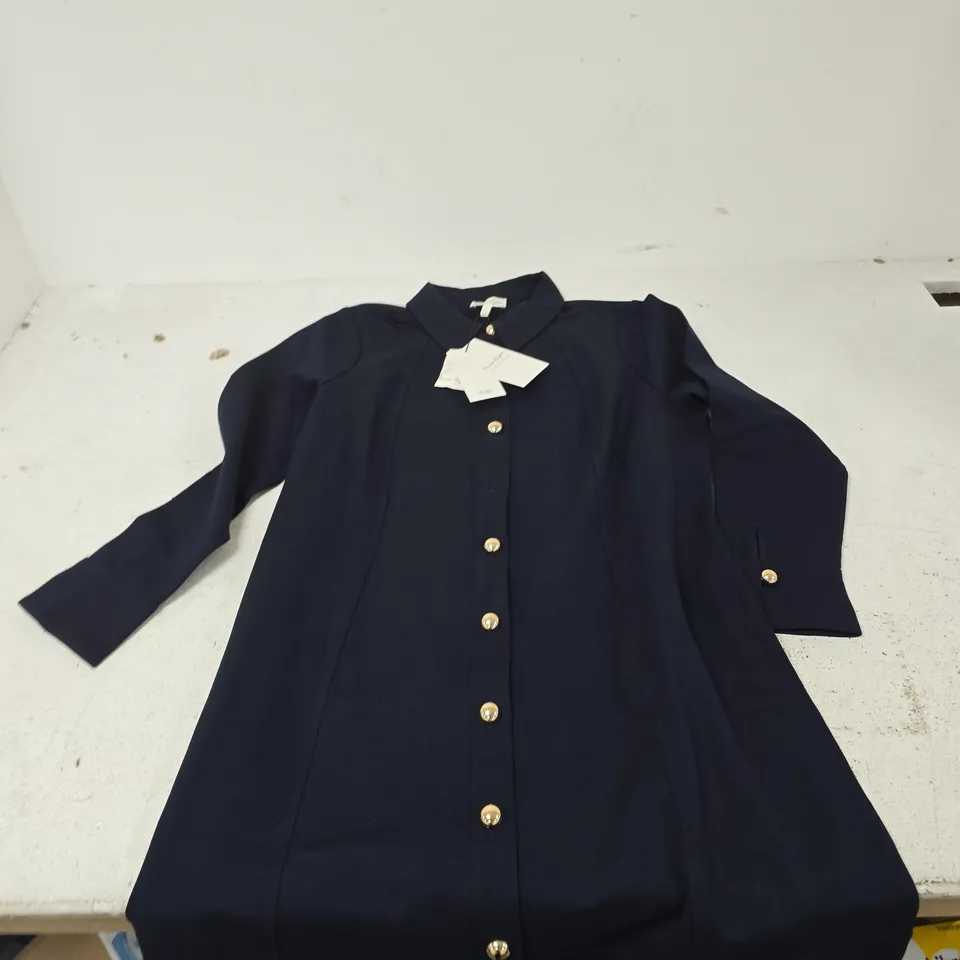 PHASE EIGHT NAVY BUTTON-FRONT JACKET, UK 16