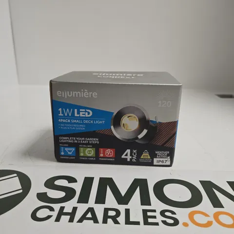 ELLUMIERE 1W LED DECK LIGHT – 4-PACK (BOXED)