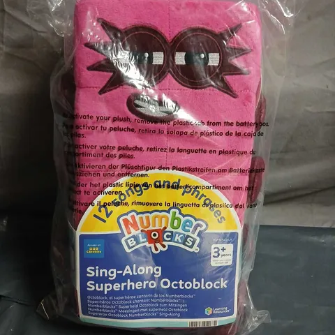 NUMBERBLOCKS SING-ALONG SUPERHERO OCTOBLOCK PLUSH – PINK (12 NUMBER BLOCKS)