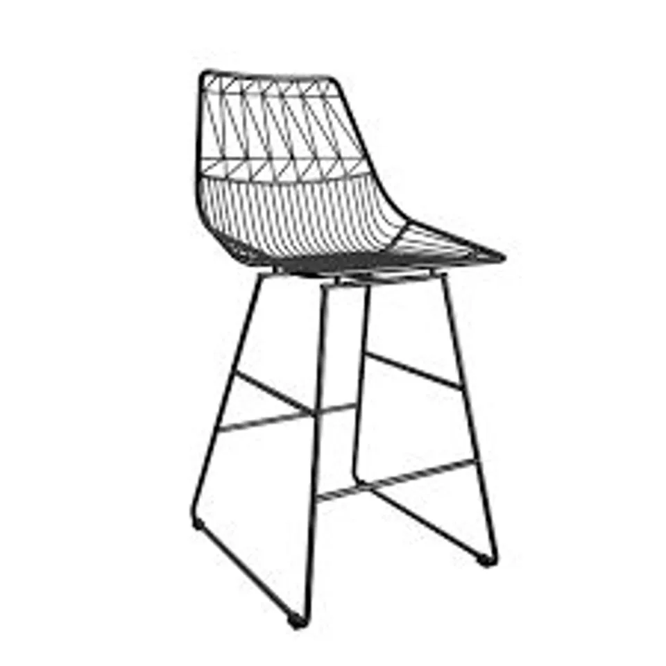 BOXED ASTRID WIRE METAL COUNTER STOOL BLACK (1 BOX)