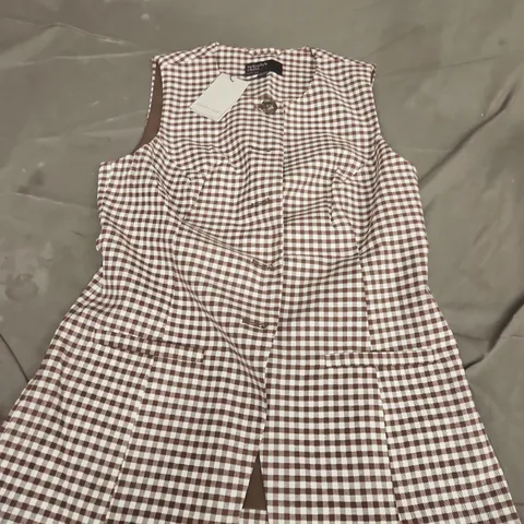 Nobody's Child Gingham Check Sleeveless waistcoat (UK 12)