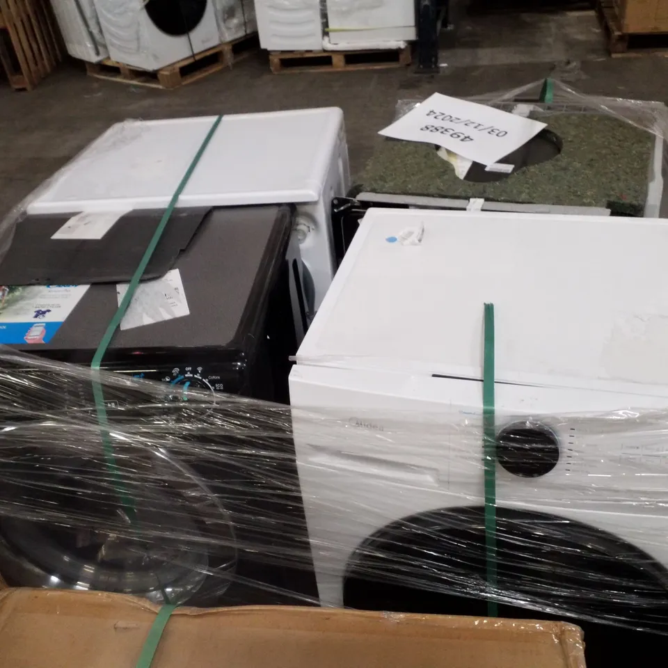 PALLET OF APPROXIMATELY 4 UNPROCESSED RAW RETURN WHITE GOODS TO INCLUDE;