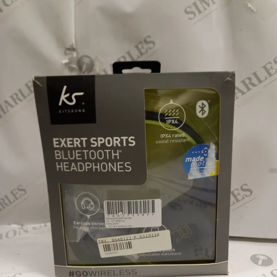 BOXED KITSOUND EXERT SPORTS HEADPHONES 