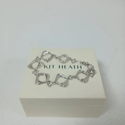 KIT HEATH LINKED LOOP SILVER TONE BRACELET