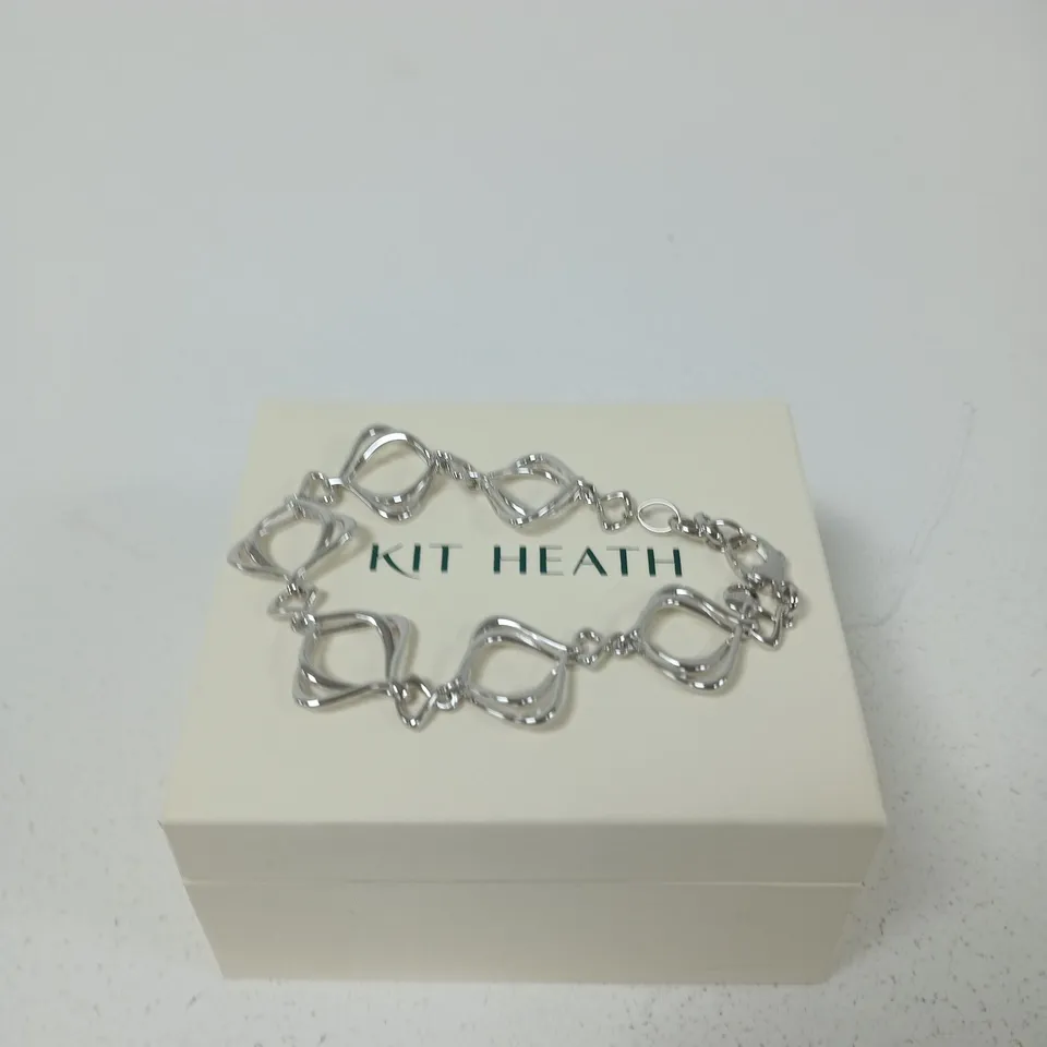 KIT HEATH LINKED LOOP SILVER TONE BRACELET