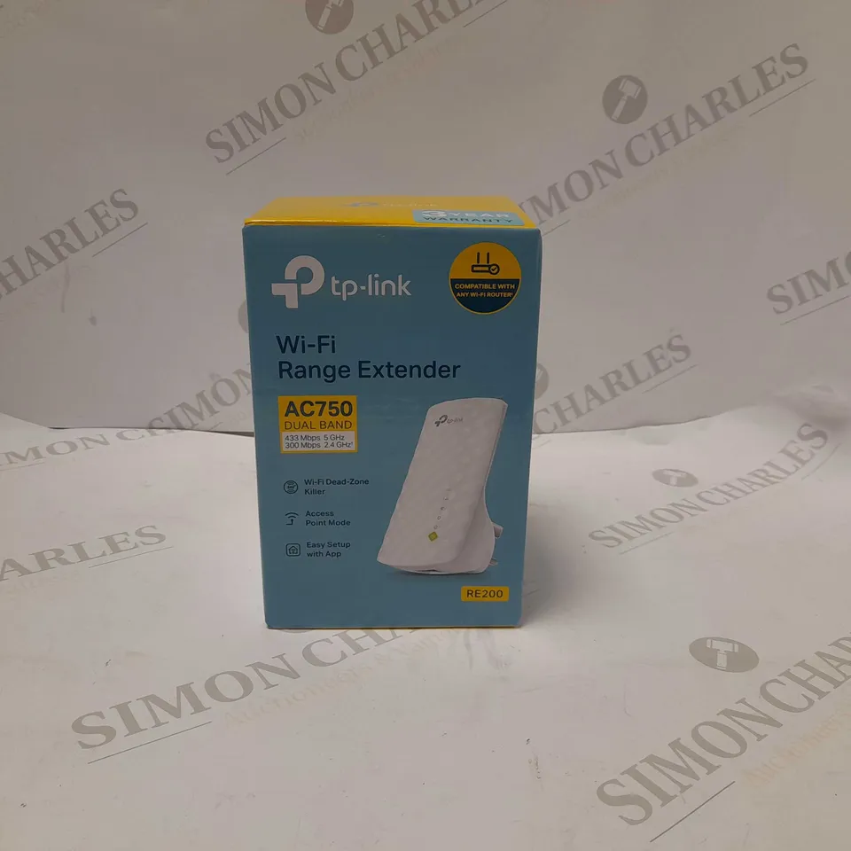 TP-LINK AC750 WI-FI RANGE EXTENDER-UNIVERSAL DUAL BAND 