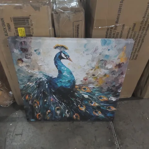 PEACOCK PALATTE KNIFE NO FRAME PRINT