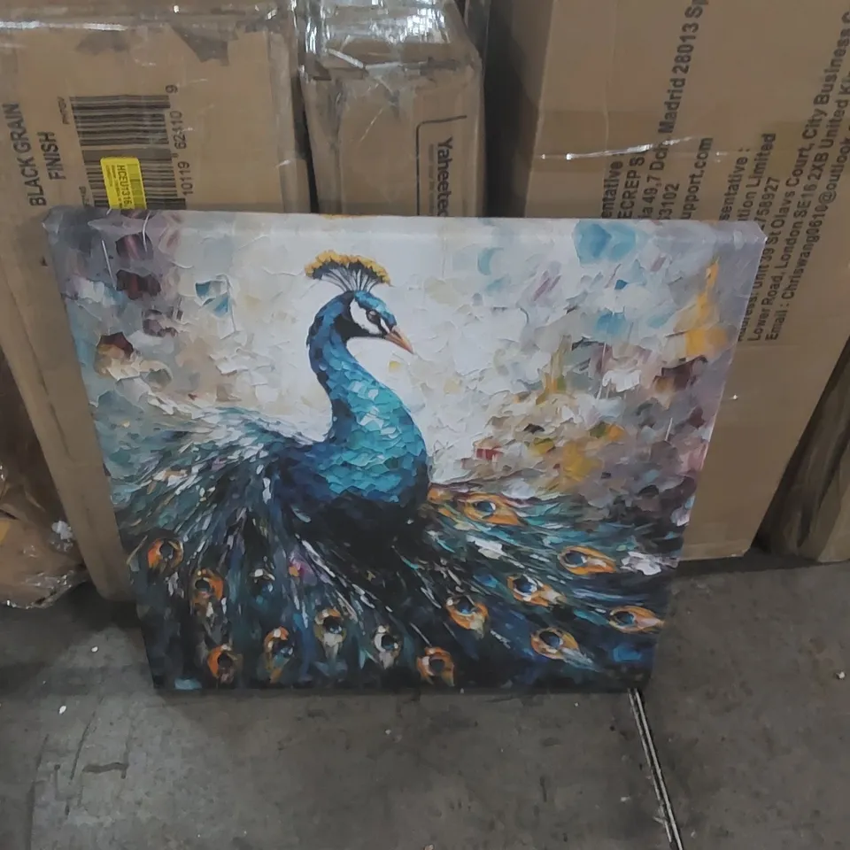 PEACOCK PALATTE KNIFE NO FRAME PRINT