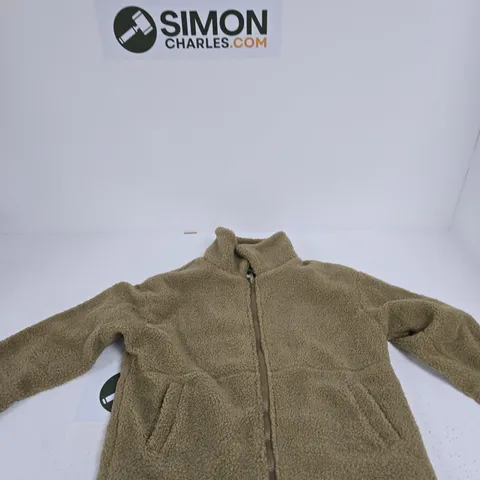 LA MAREY FLEECE ZIP JACKET – BEIGE, SIZE M