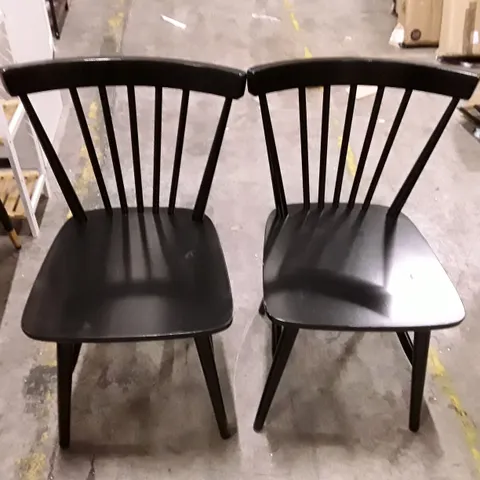 SET OF 2 SHILOH SOLID WOOD DINING CHAIR - BLACK