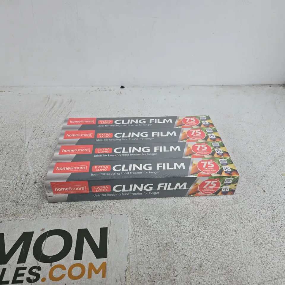 4 X 75M HOME AND MORE EXTRA LONG CLING FILM 300MM