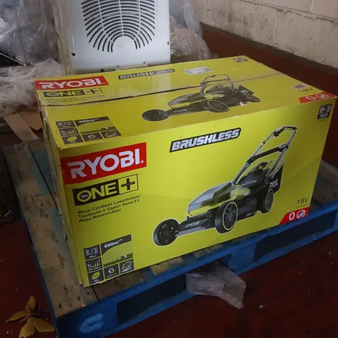 BOXED RYOBI ONE+ 40CM CORDLESS LAWNMOWER