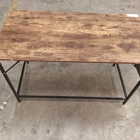 WOODEN DESK WITH METAL LEGS