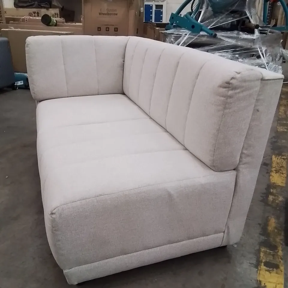 LIGHT GREY FABRIC UPHOLSTERED SOFA PART