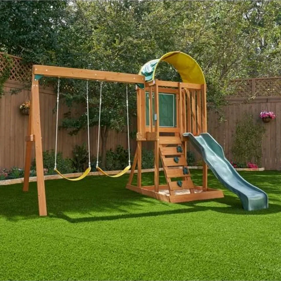 BOXED KIDKRAFT AINSLEY OUTDOOR WOODEN PLAY SET (1 BOX) RRP £499.99