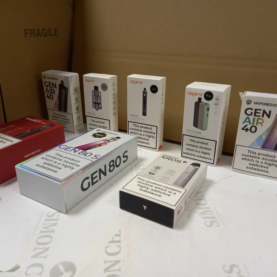 BOX OF APPROX 20 ASSORTED VAPING ACCESSORIES