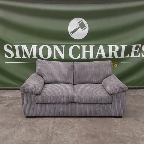 AMALFI STANDARD BACK FABRIC 2 SEATER SOFA - CHARCOAL
