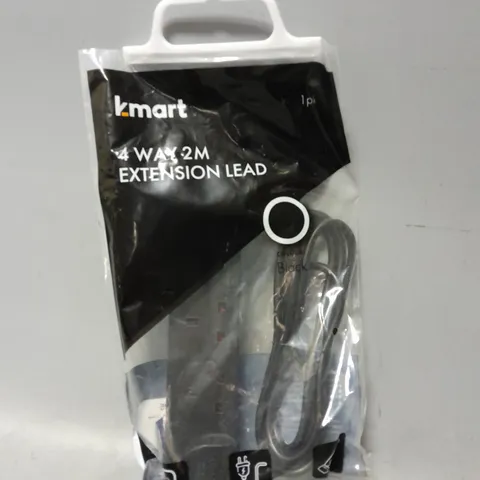 BOXED OF APPROXIMATELY 25 K MART 4 WAY 2 EXTENSION LEAD 