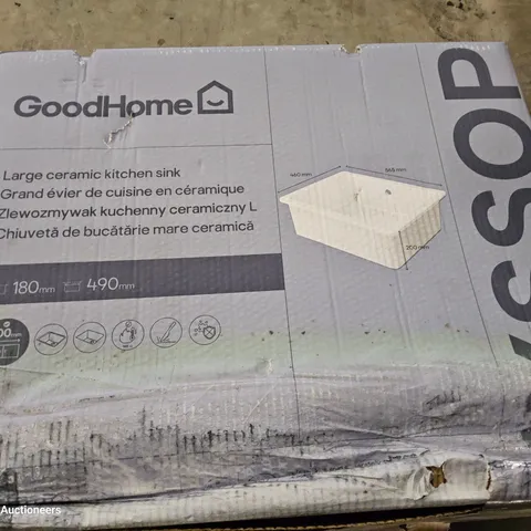 BOXED GOODHOME LARGE CERAMIC SINK