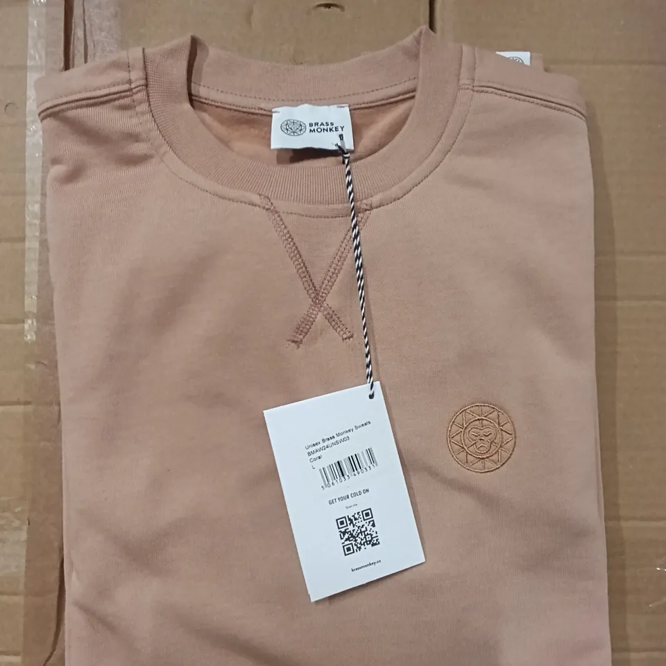 BRAND NEW BRASS MONKEY SWEATS - CORAL SIZE L APPROXIMATELY 14