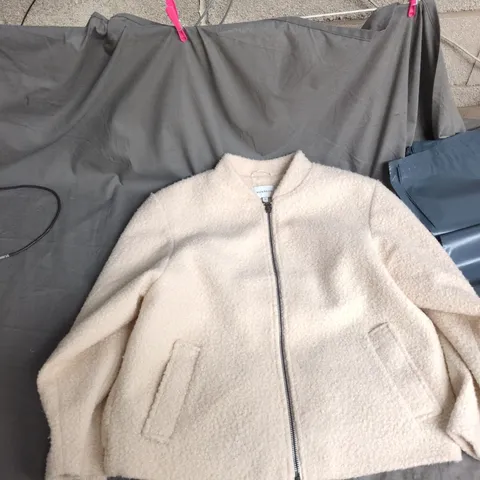 MONSOON BEIGE TEDDY FLEECE JACKET – SIZE L