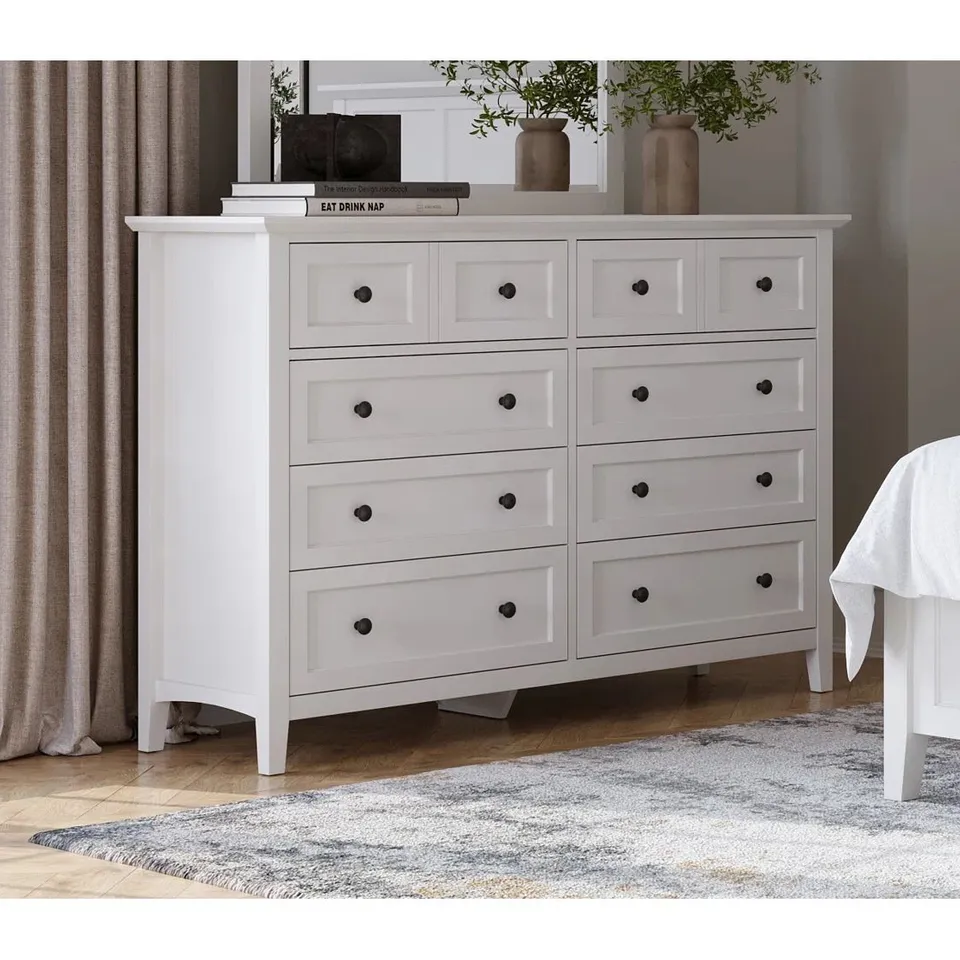 BOXED 8 DRAWER 152.4CM W DOUBLE DRAWER.