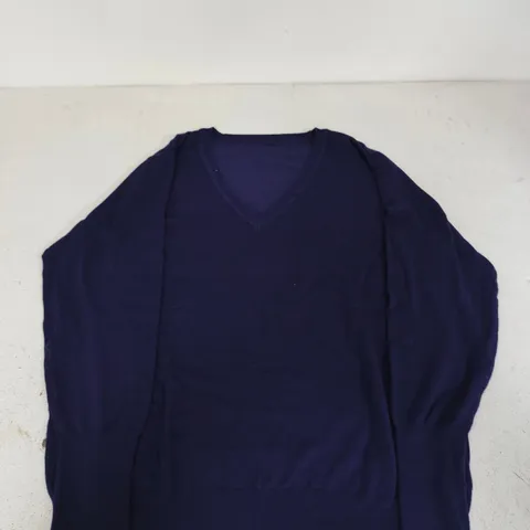 VIVANCE NAVY V-NECK KNIT JUMPER β SIZE 18/20EU 44/46 (VERIFY MODEL)