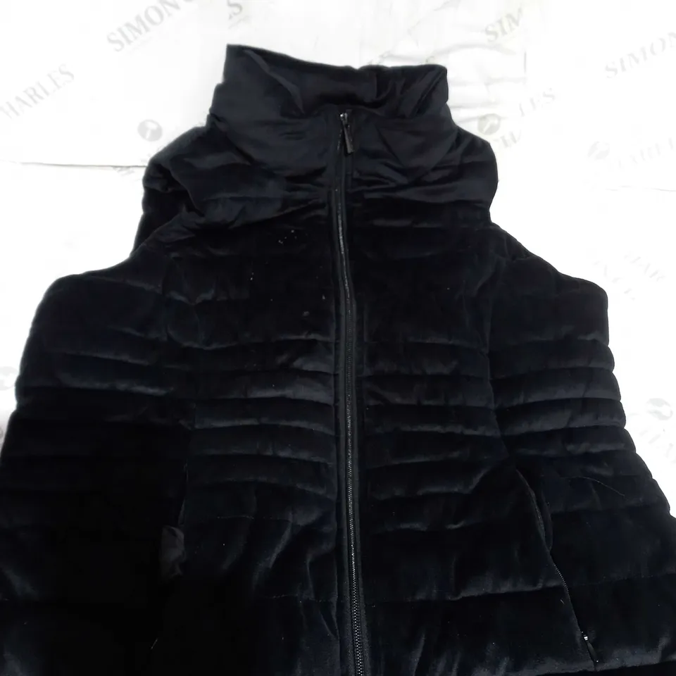 CENTIGRADE VELVET PUFFER GILET BLACK SIZE M