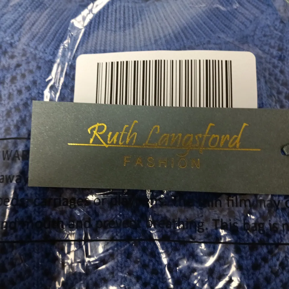 RUTH LANGFORD FASHION BLUE KNITTED JUMPER– UK XS